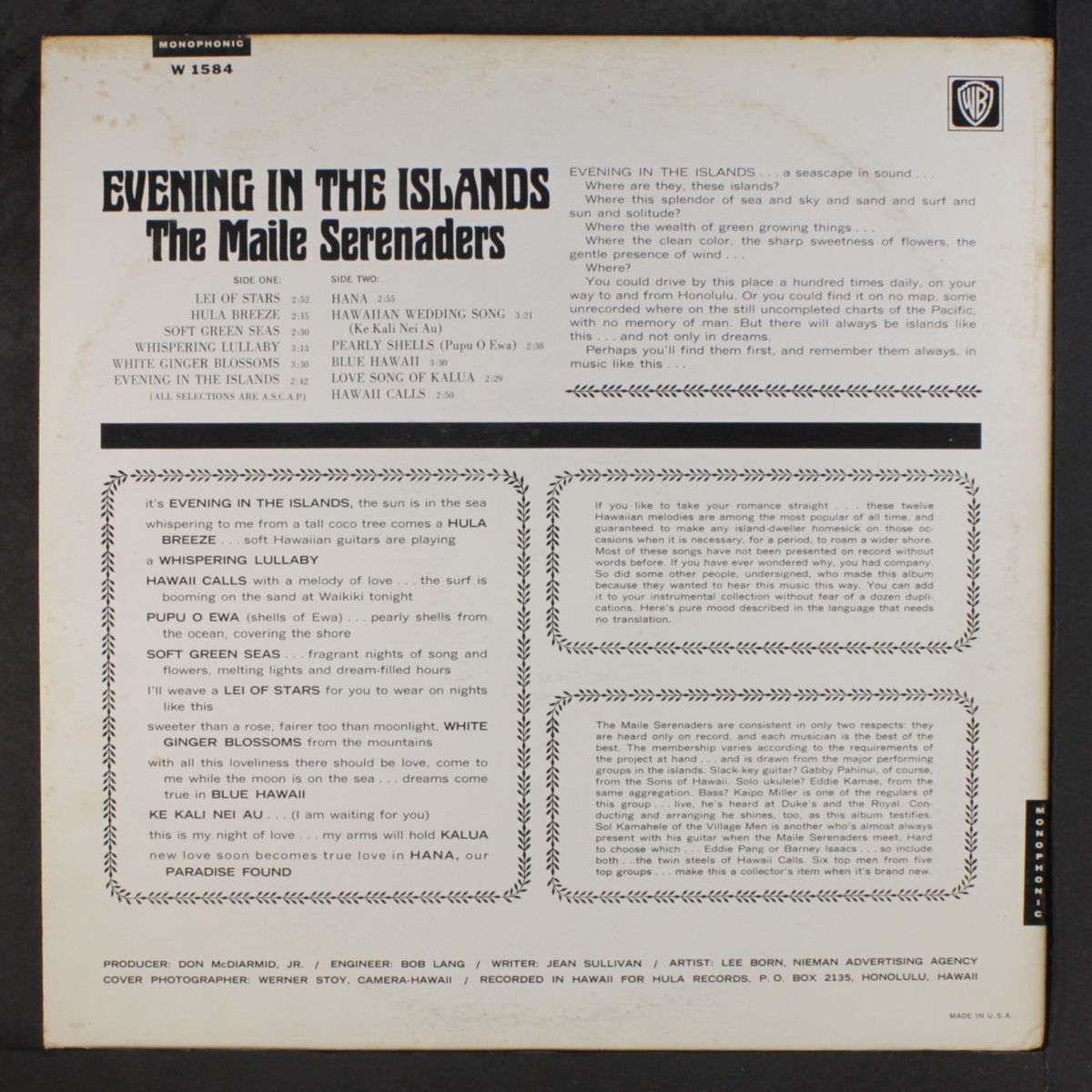 evening in the islands by MAILE SERENADERS