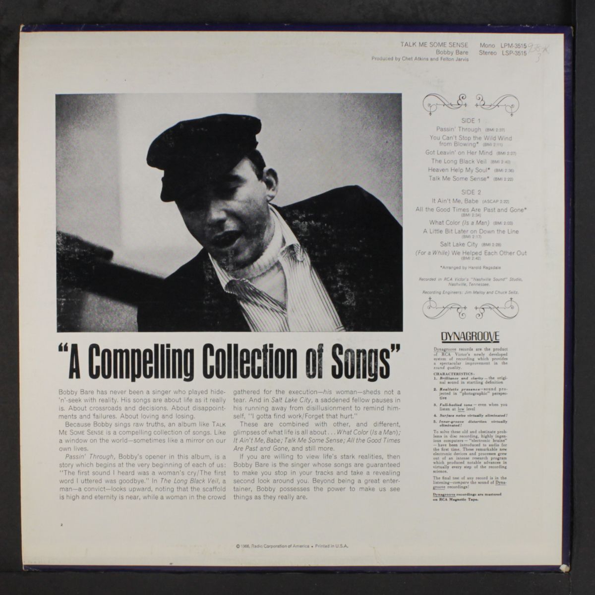 talk me some sense by BOBBY BARE
