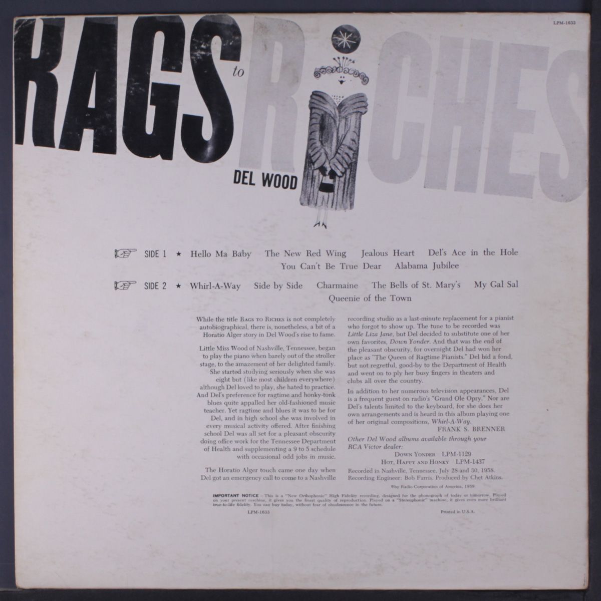 rags to riches by DEL WOOD