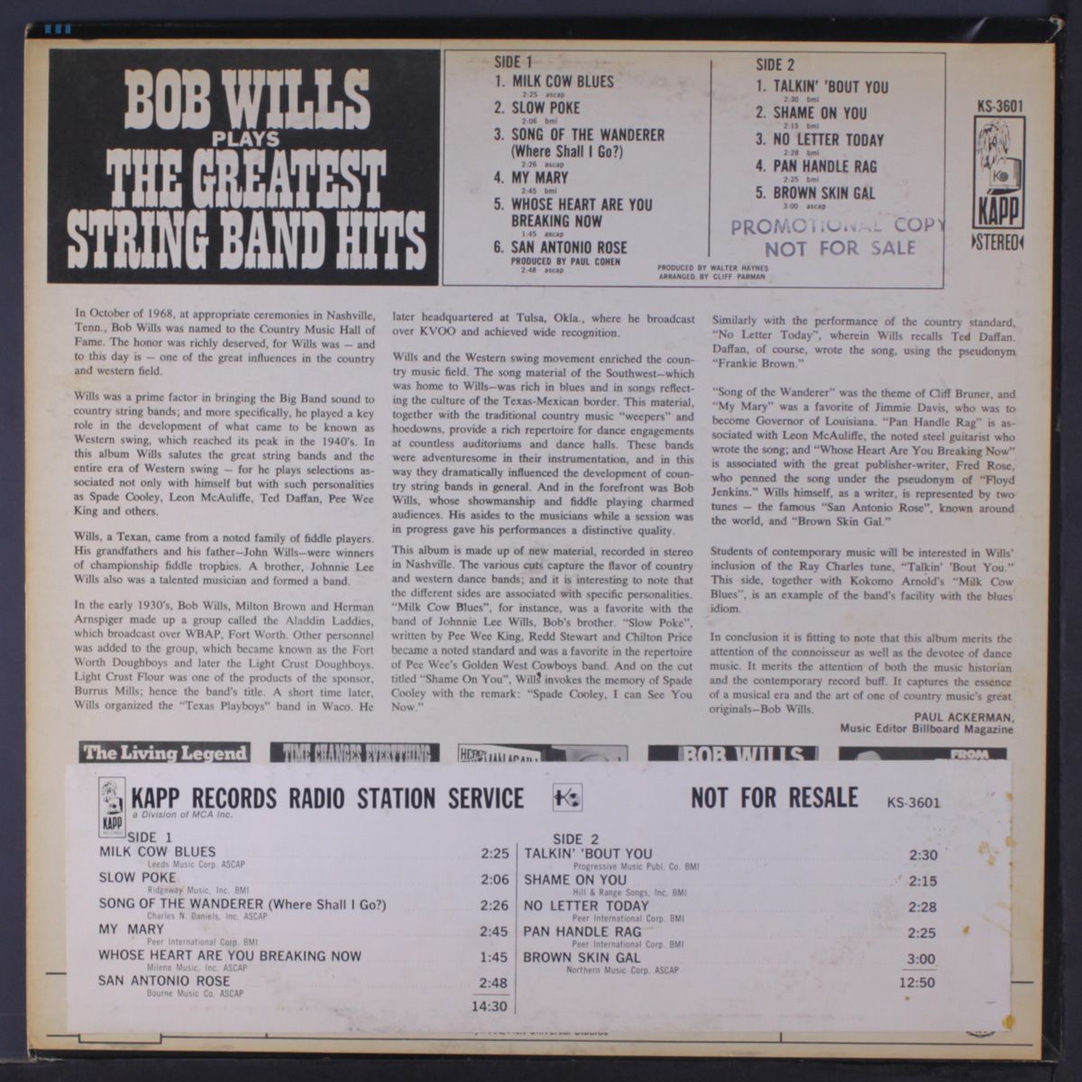 greatest string band hits by BOB WILLS