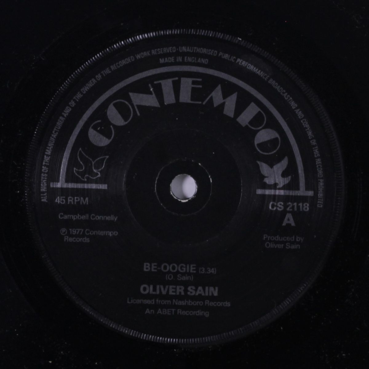 be-oogie / feel like dancin' by OLIVER SAIN