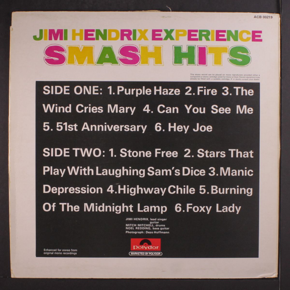 smash hits by JIMI HENDRIX