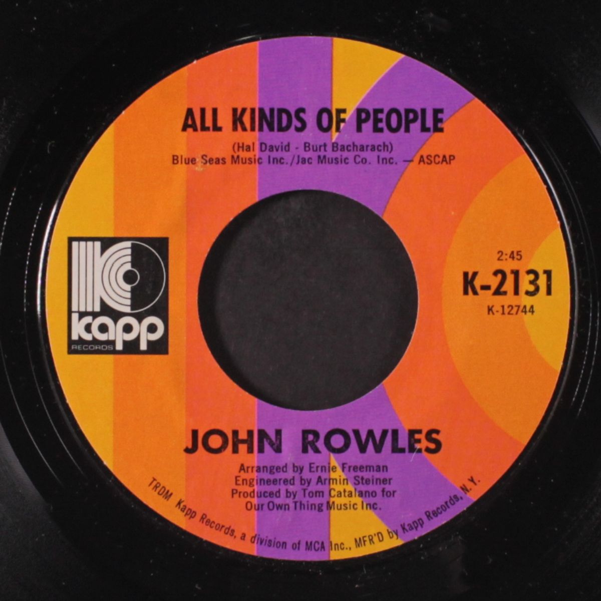 since i fell for you / all kinds of people by JOHN ROWLES