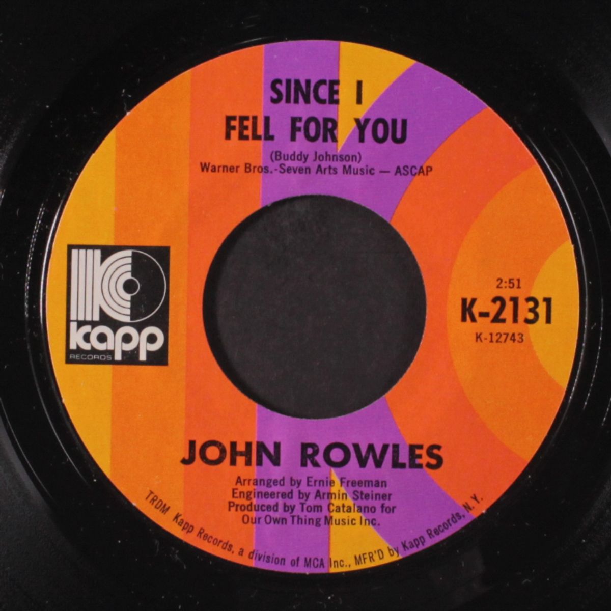 since i fell for you / all kinds of people by JOHN ROWLES