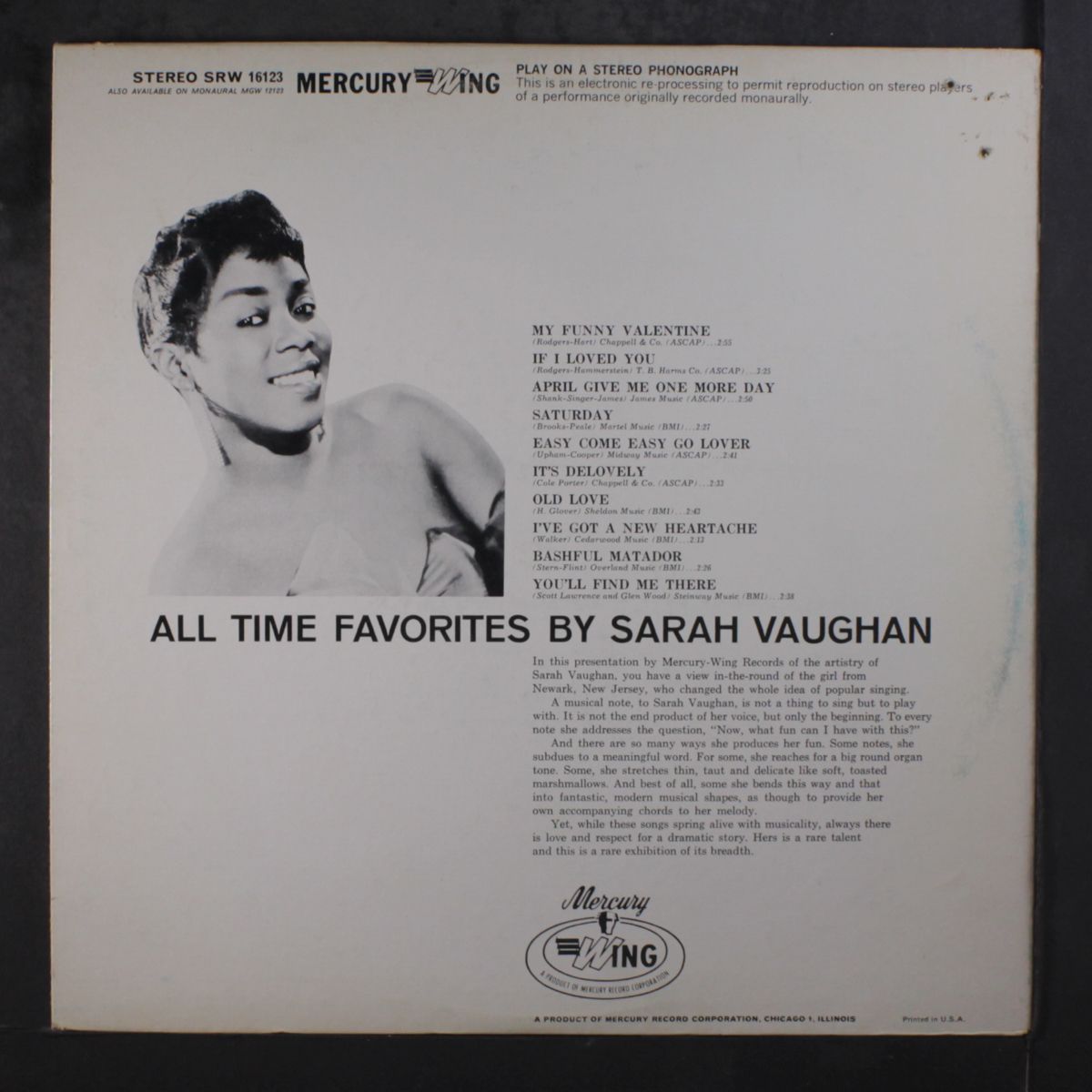 all time favorites by SARAH VAUGHAN