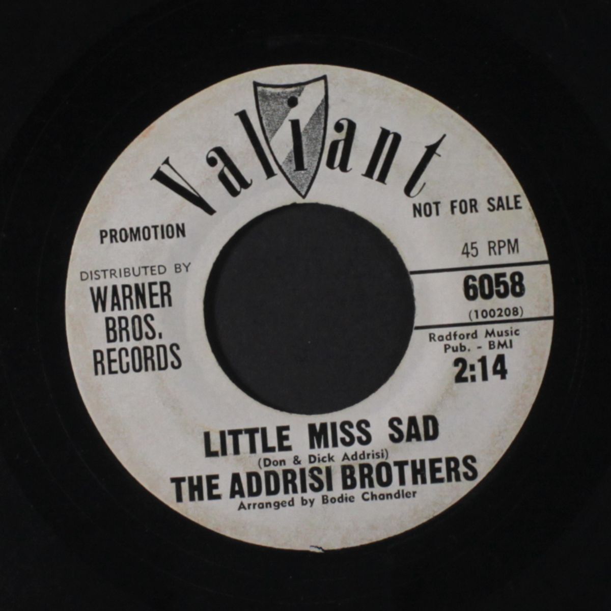 little miss sad / c'mon home baby by ADDRISI BROTHERS