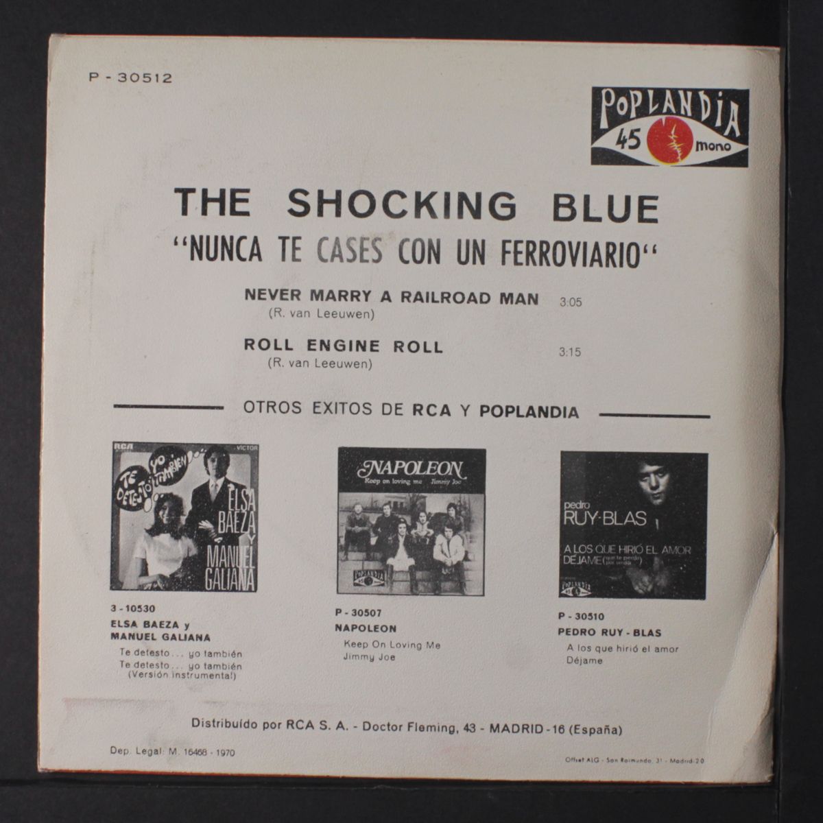 never marry a railroad man / roll engine roll by SHOCKING BLUE
