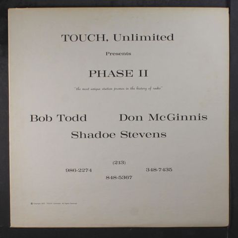 BOB TODD / DON MCGINNIS / SHADOE STEVENS