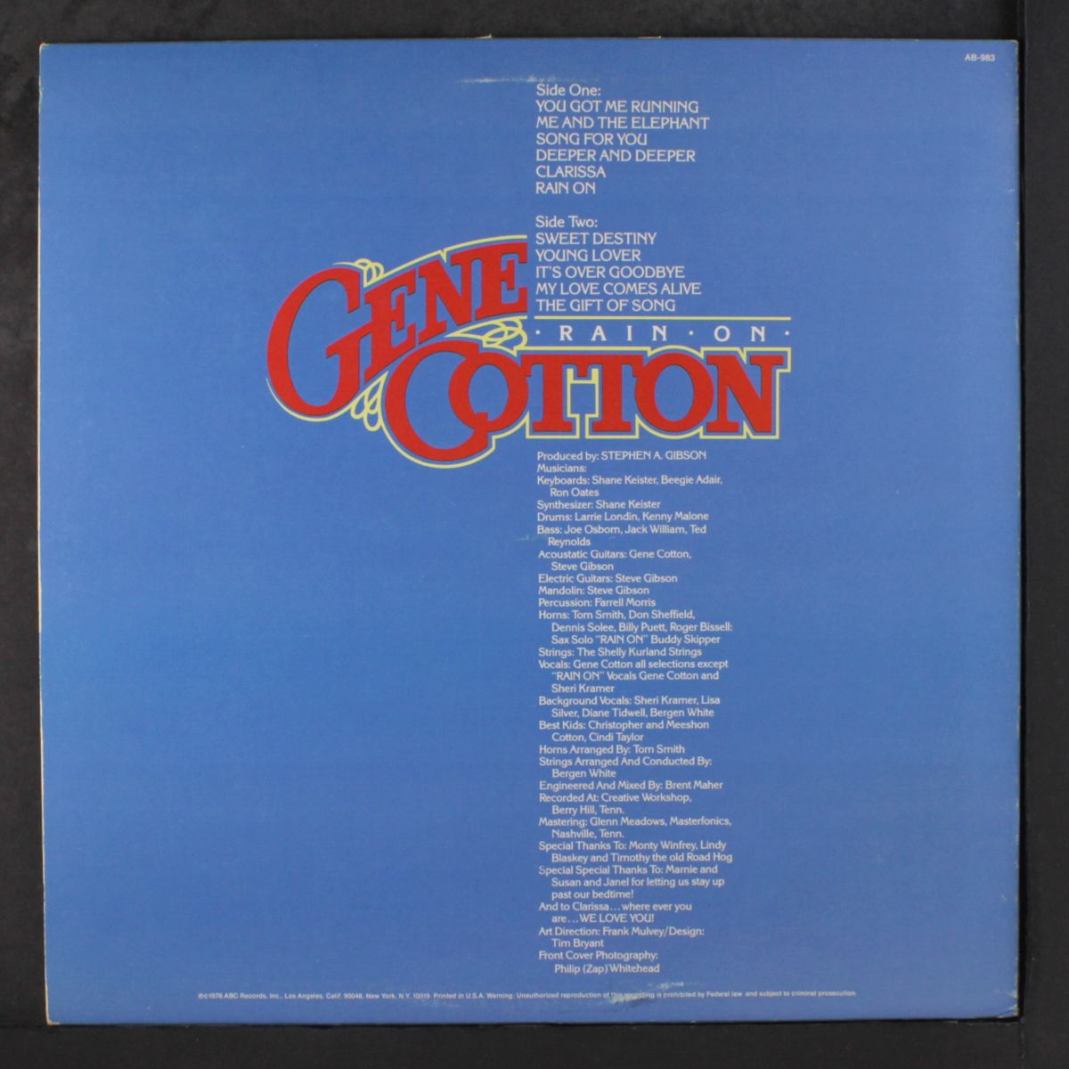 rain on by GENE COTTON