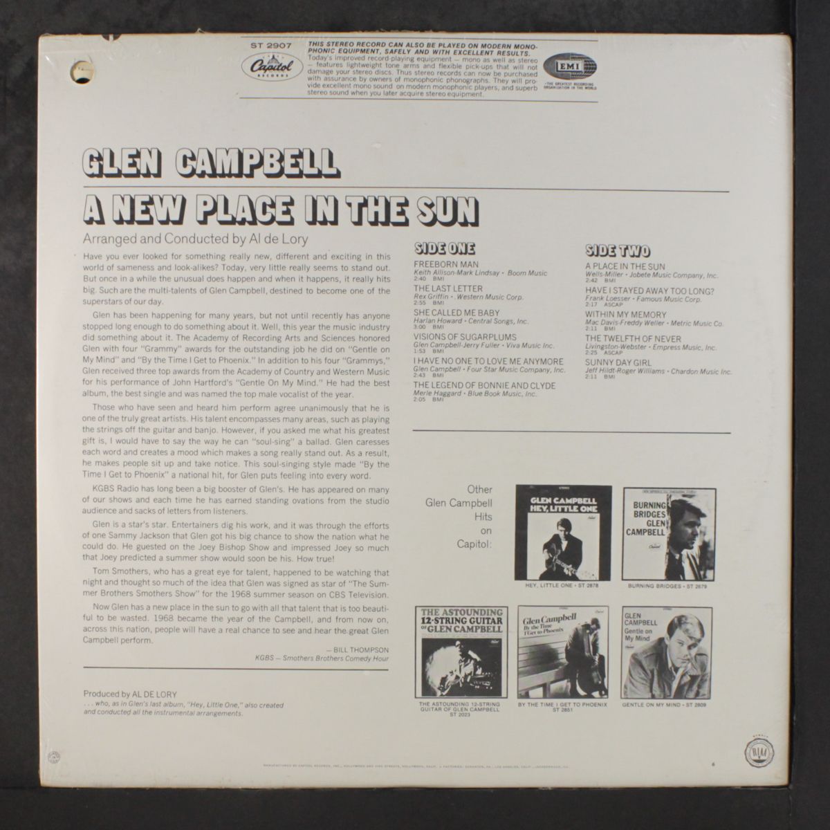 a new place in the sun by GLEN CAMPBELL