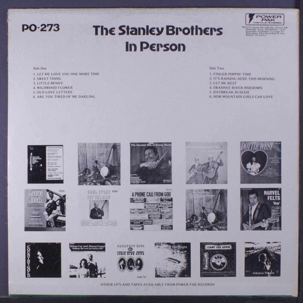 in person by STANLEY BROTHERS