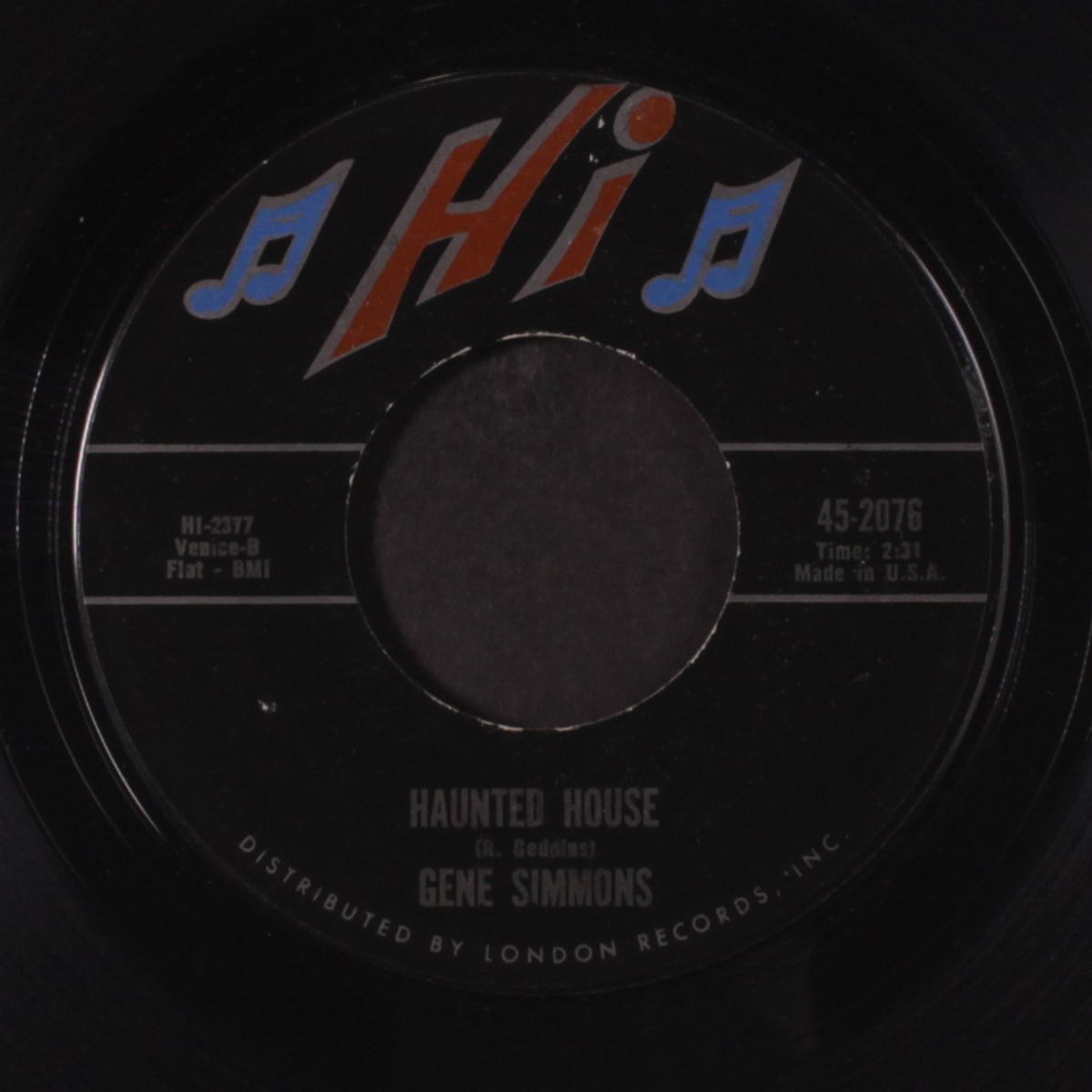 haunted house / hey, hey little girl by JUMPIN' GENE SIMMONS
