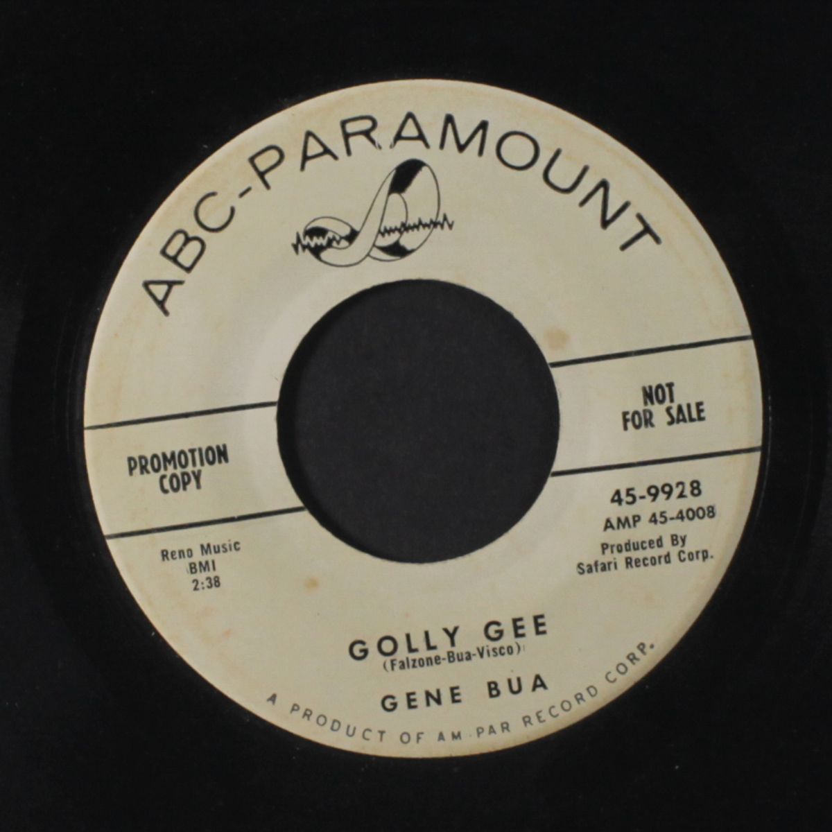 well honey / golly gee by GENE BUA