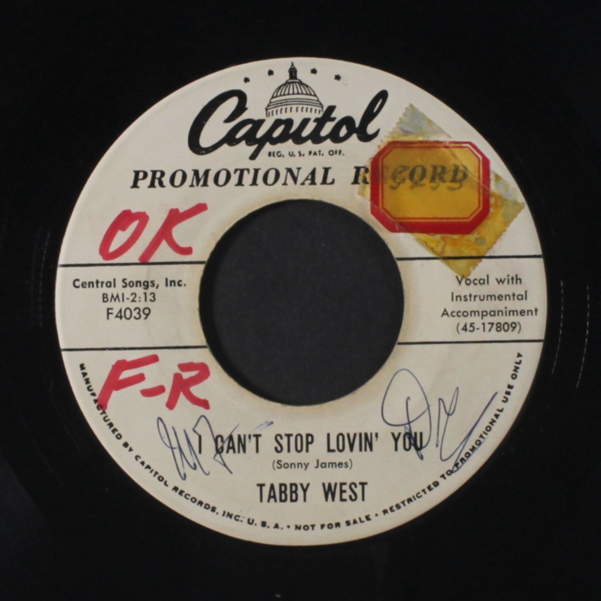 i can't stop lovin' you / careless darlin' by TABBY WEST