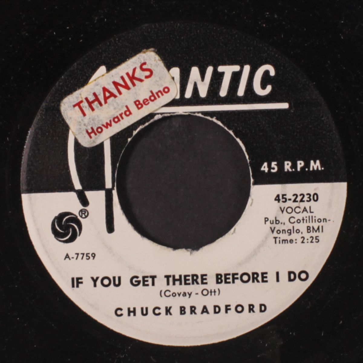 i left there running 'cause walking was most too slow / if you get the by CHUCK BRADFORD