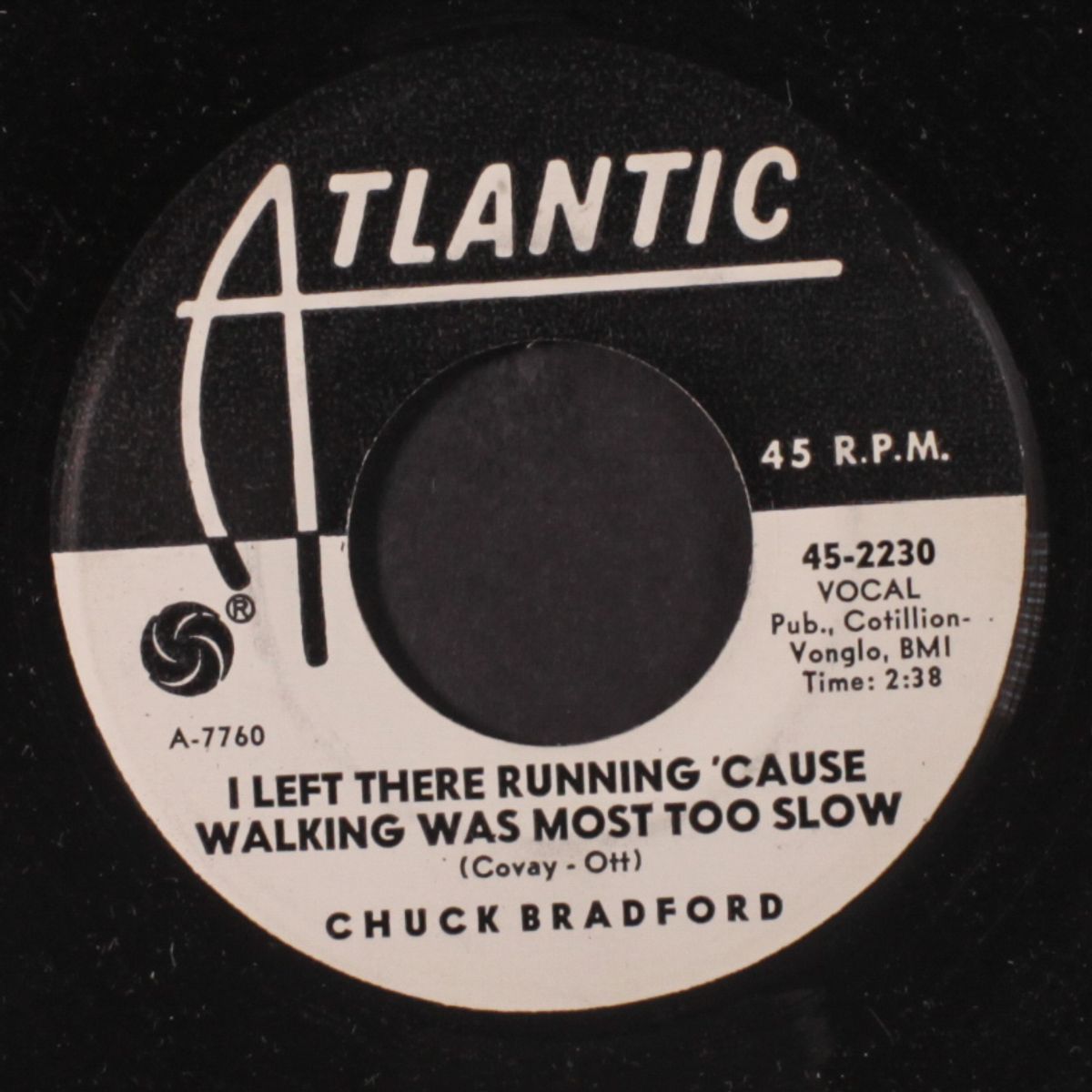 i left there running 'cause walking was most too slow / if you get the by CHUCK BRADFORD