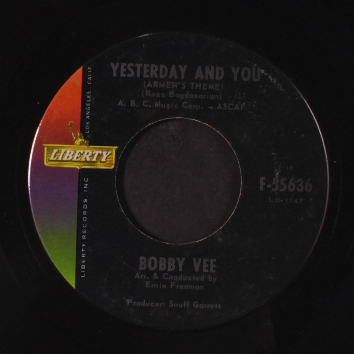 yesterday and you by BOBBY VEE