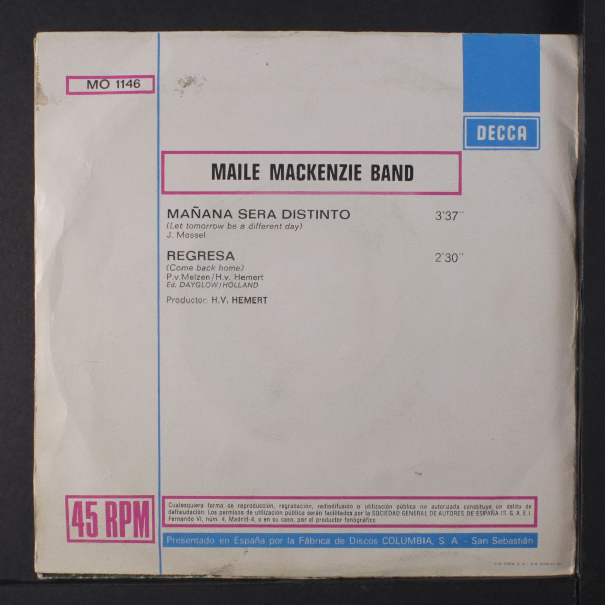 manana sera distinto / regresa by MAILER MACKENZIE BAND