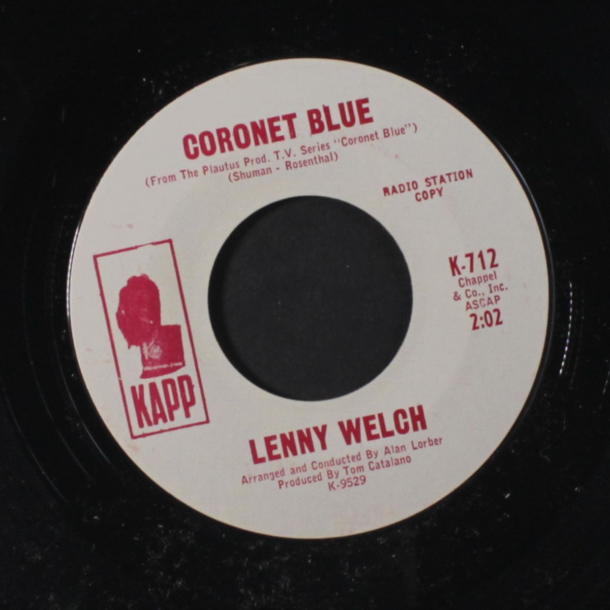 coronet blue / run to my lovin' arms by LENNY WELCH