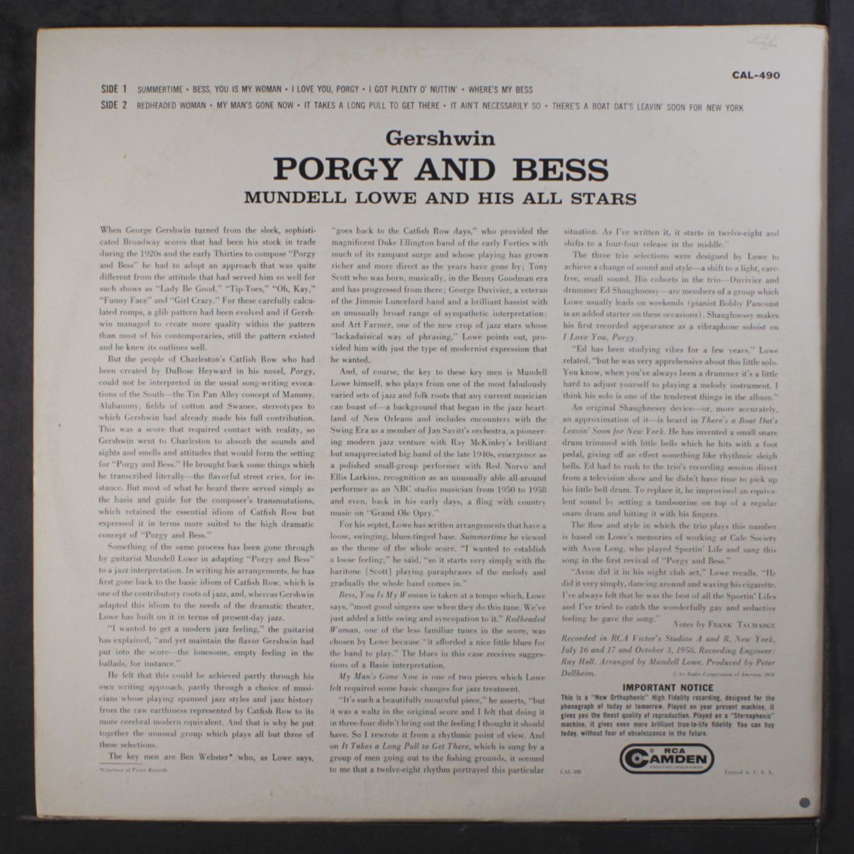 porgy & bess by MUNDELL LOWE
