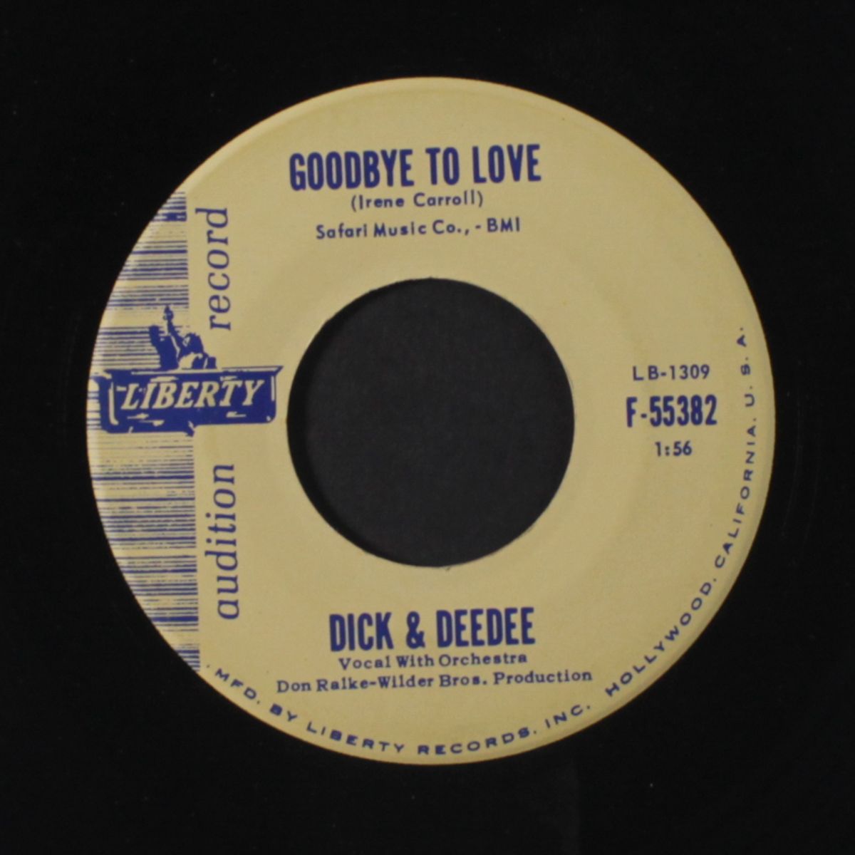 goodbye to love / swing low by DICK & DEEDEE