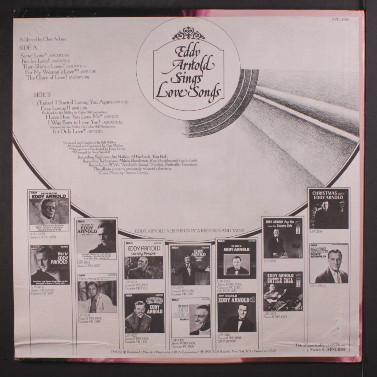 sings love songs by EDDY ARNOLD