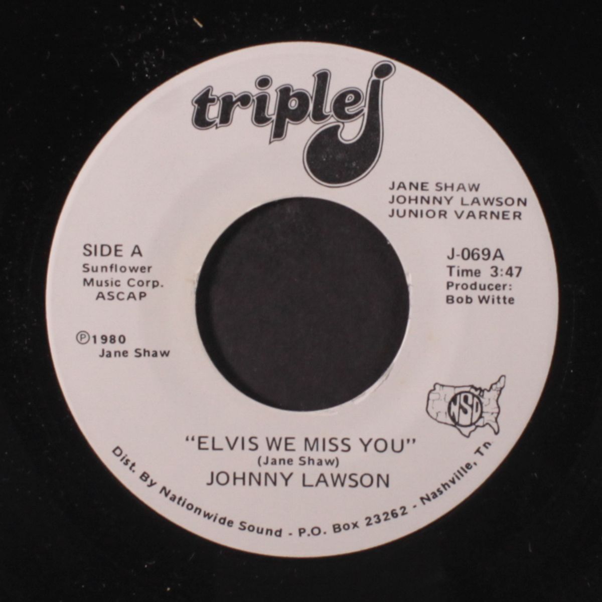elvis we miss you / moody blue by JOHNNY LAWSON
