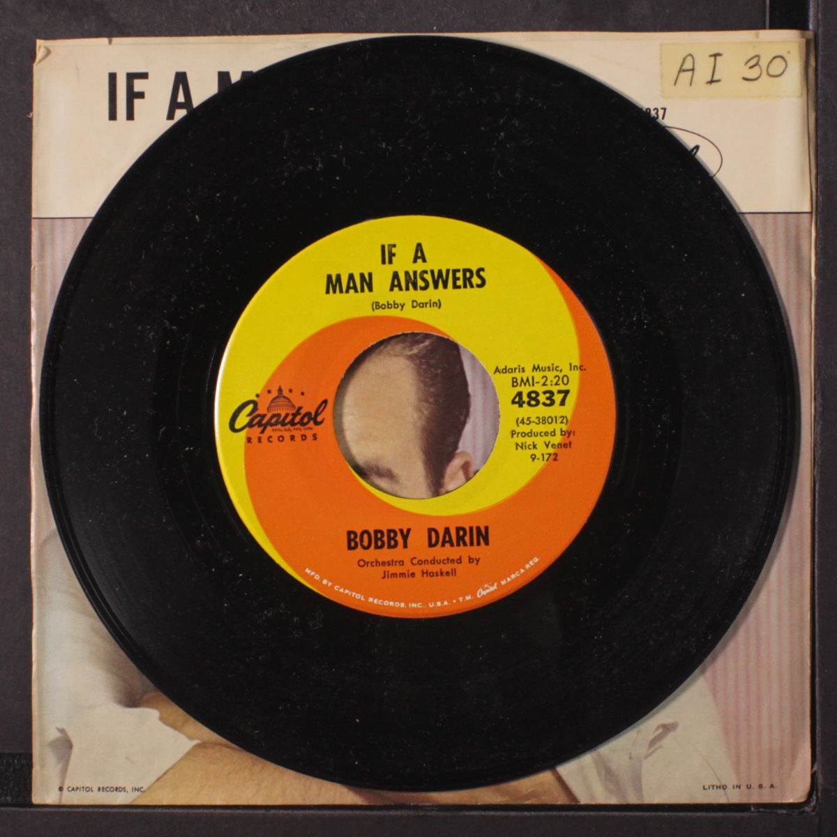if a man answers / a true, true love by BOBBY DARIN