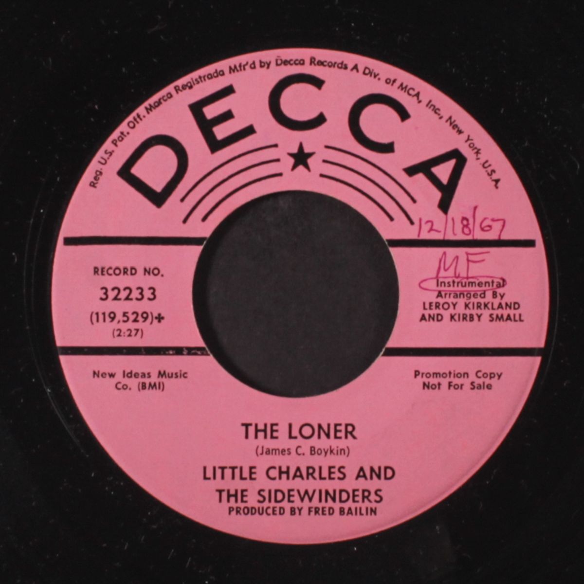 the loner / instrumental by LITTLE CHARLES & THE SIDEWINDERS