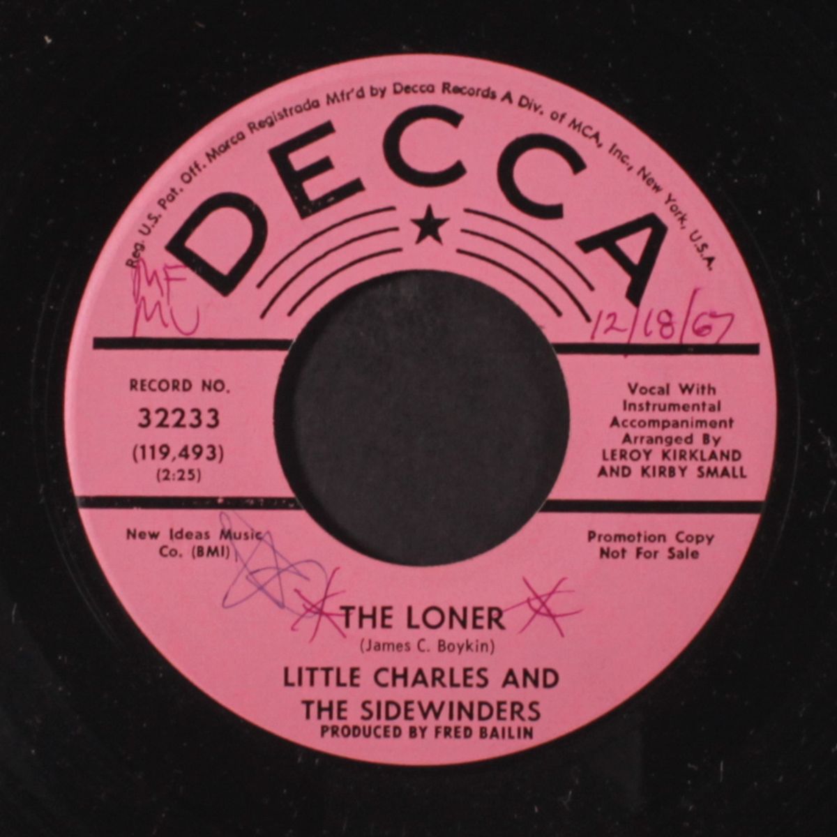 the loner / instrumental by LITTLE CHARLES & THE SIDEWINDERS
