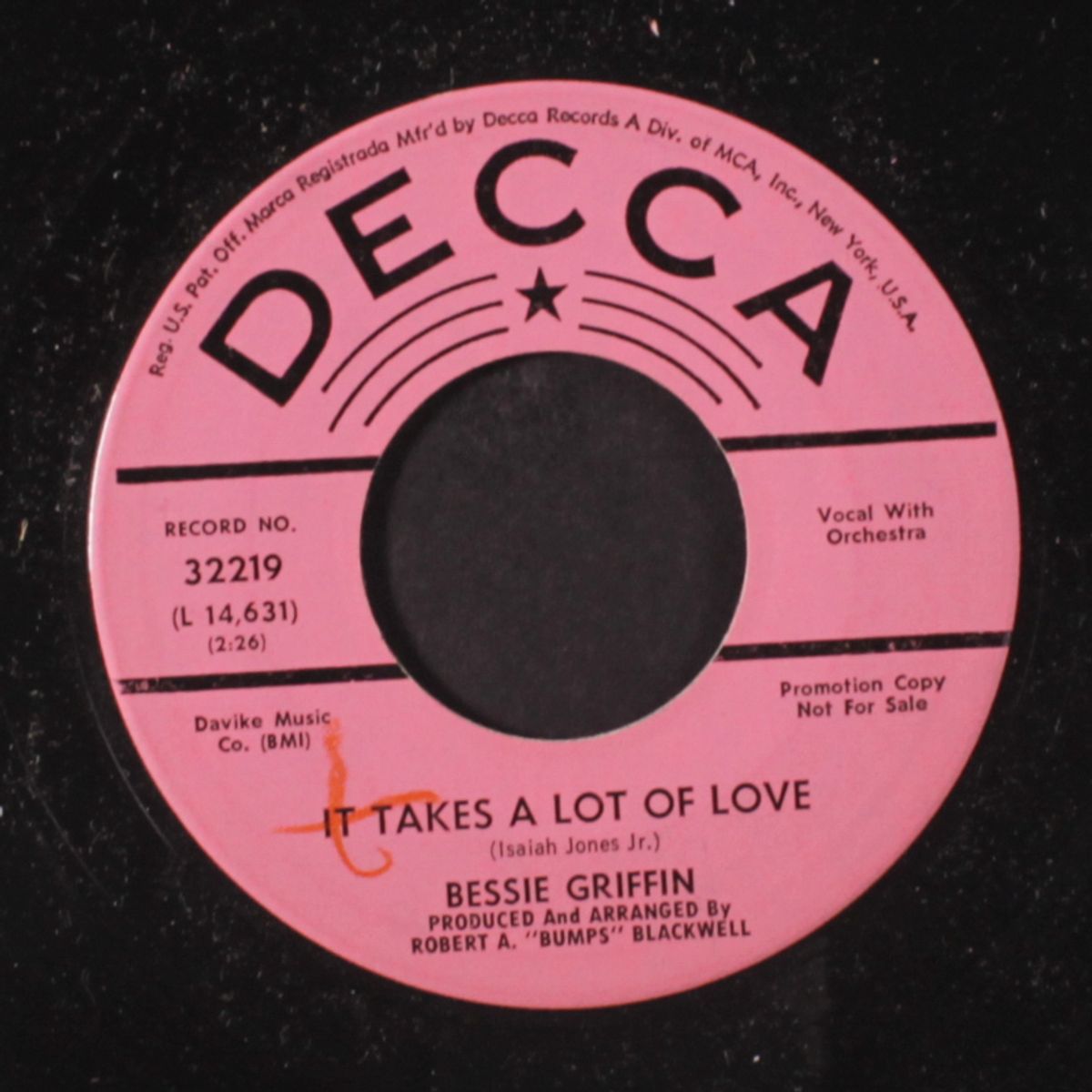 it takes a lot of love / the needed time by BESSIE GRIFFIN