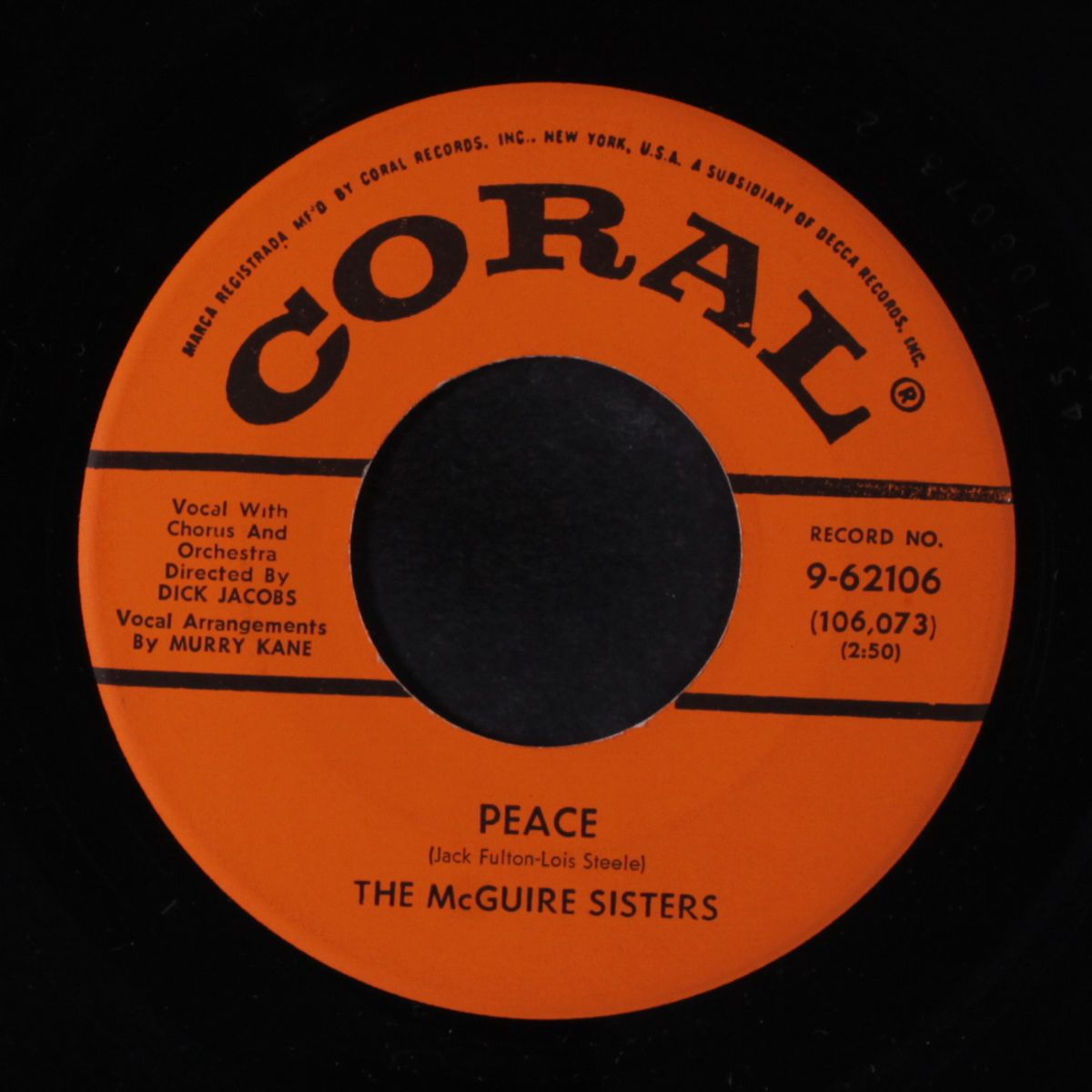 summer dreams / peace by MCGUIRE SISTERS