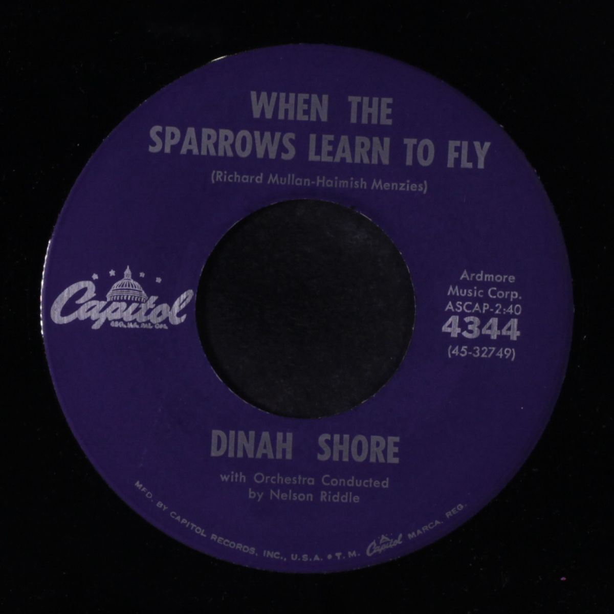 when the sparrows learn to fly / so many things to do today by DINAH SHORE