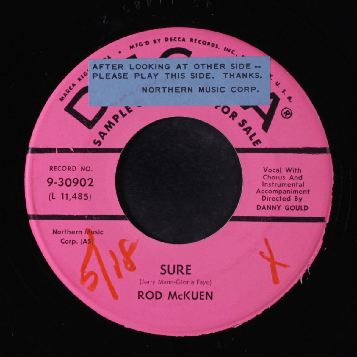 sure / take it like a man by ROD MCKUEN