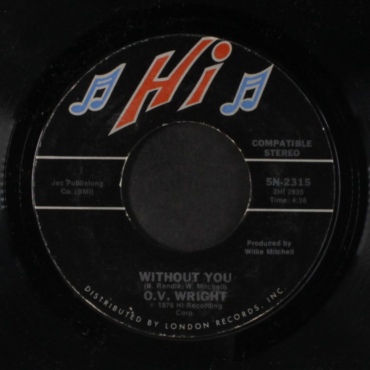 rhymes / without you by O.V. WRIGHT