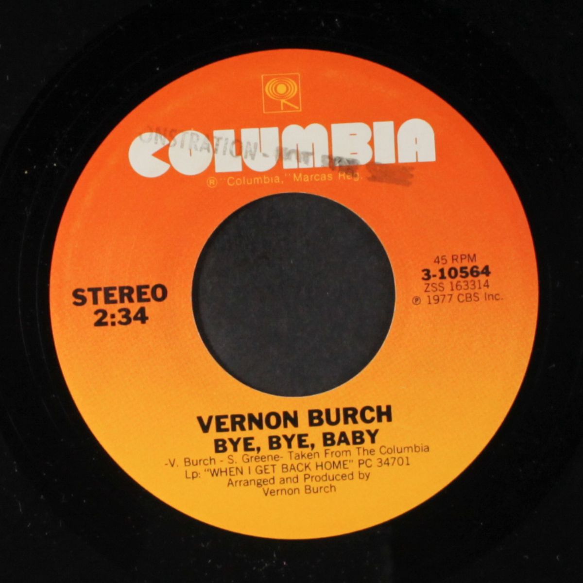 leaving you is killing me / bye, bye, baby by VERNON BURCH