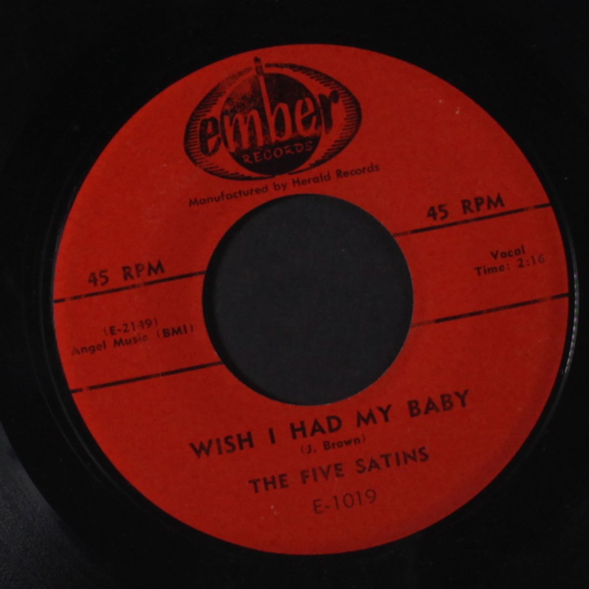wish i had my baby / to the aisle by FIVE SATINS