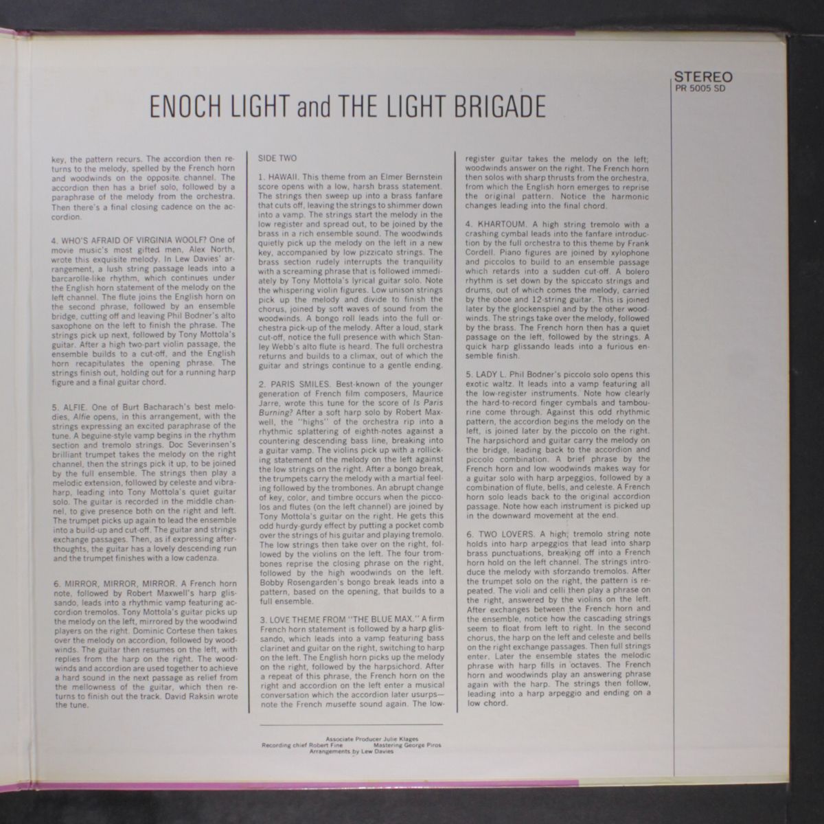 film on film-great movie themes by ENOCH LIGHT