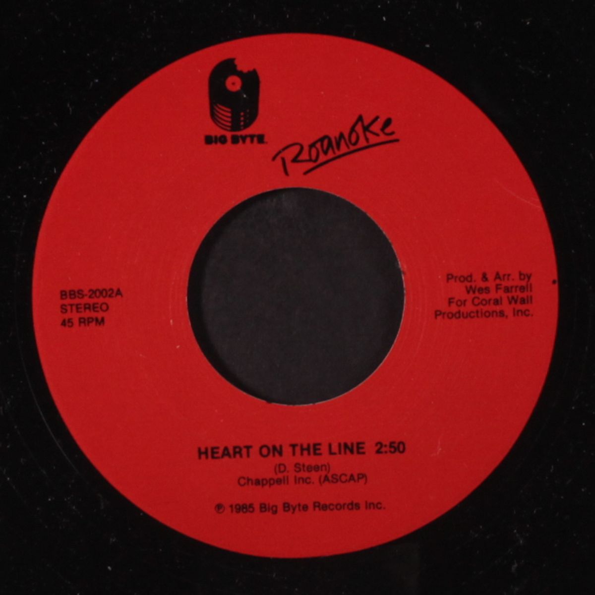 heart on the line / cry just a little by ROANOKE