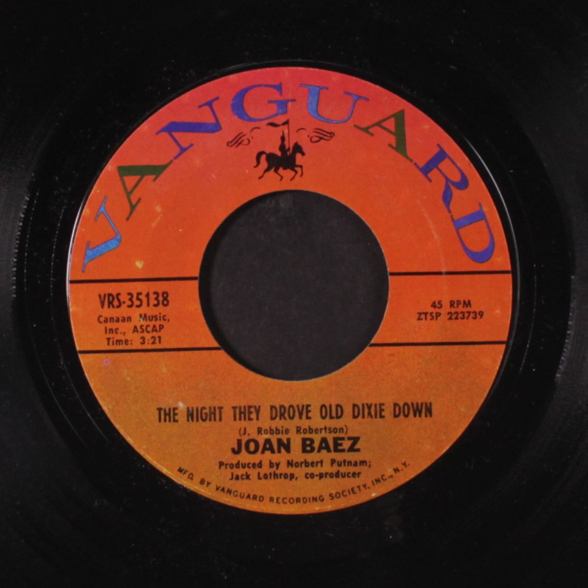 the night they drove old dixie down / when time is stolen by JOAN BAEZ