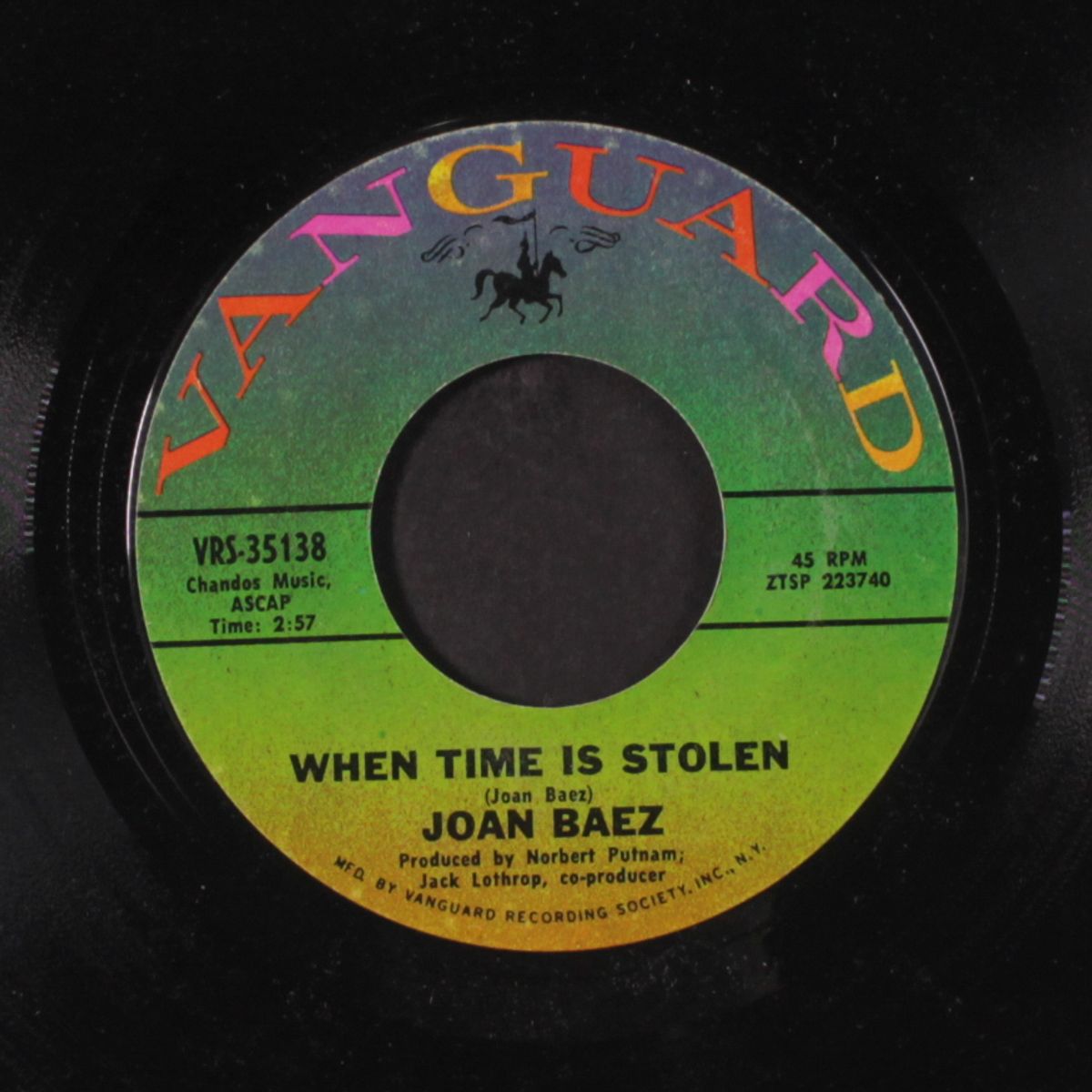 the night they drove old dixie down / when time is stolen by JOAN BAEZ
