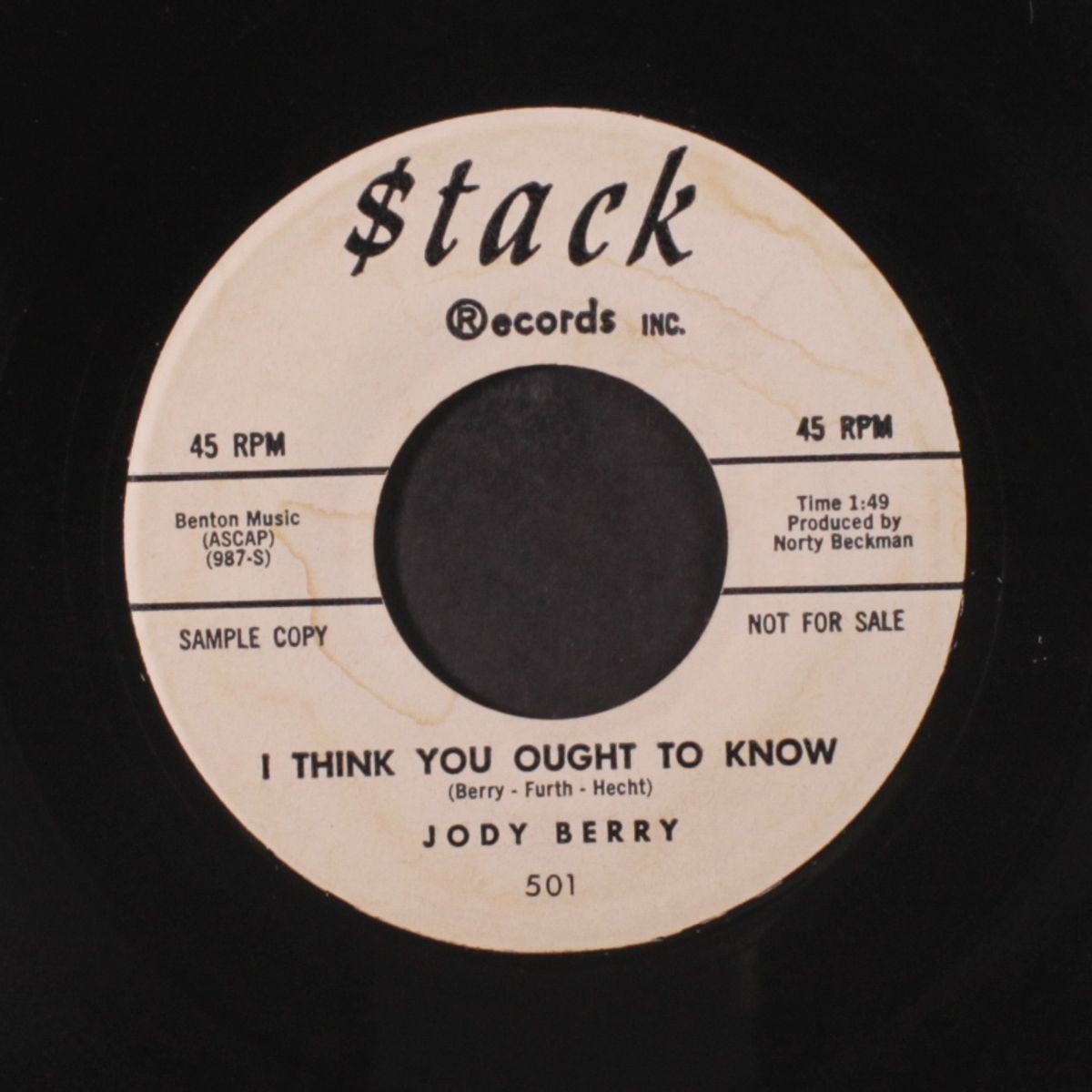 froggy / i think you ought to know by JODY BERRY