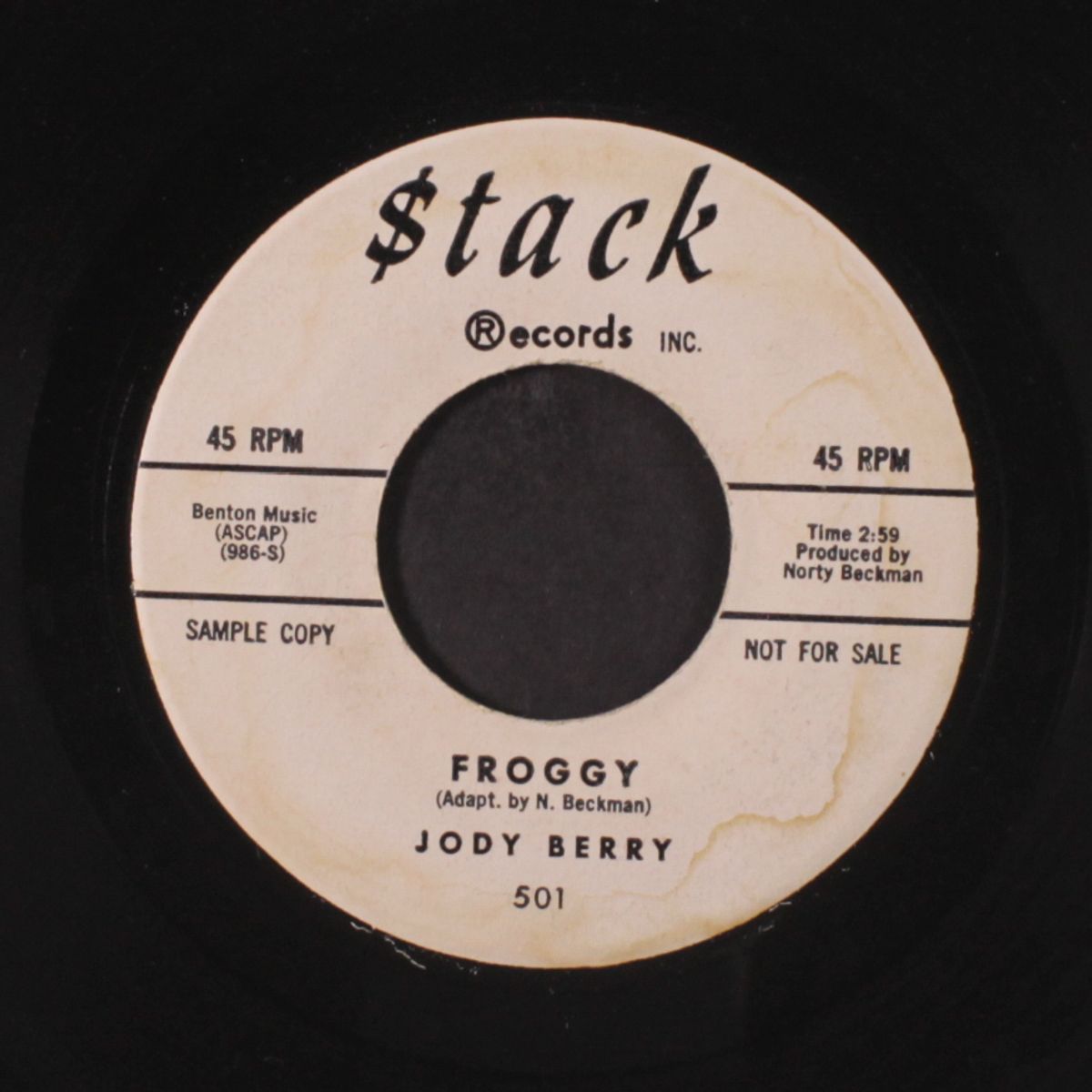 froggy / i think you ought to know by JODY BERRY
