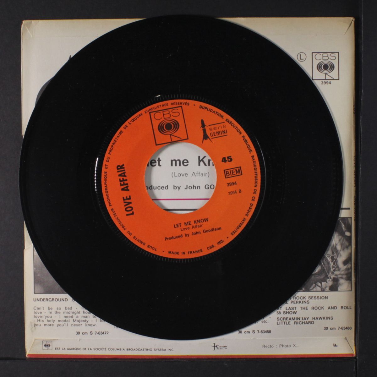 one road / let me know by LOVE AFFAIR