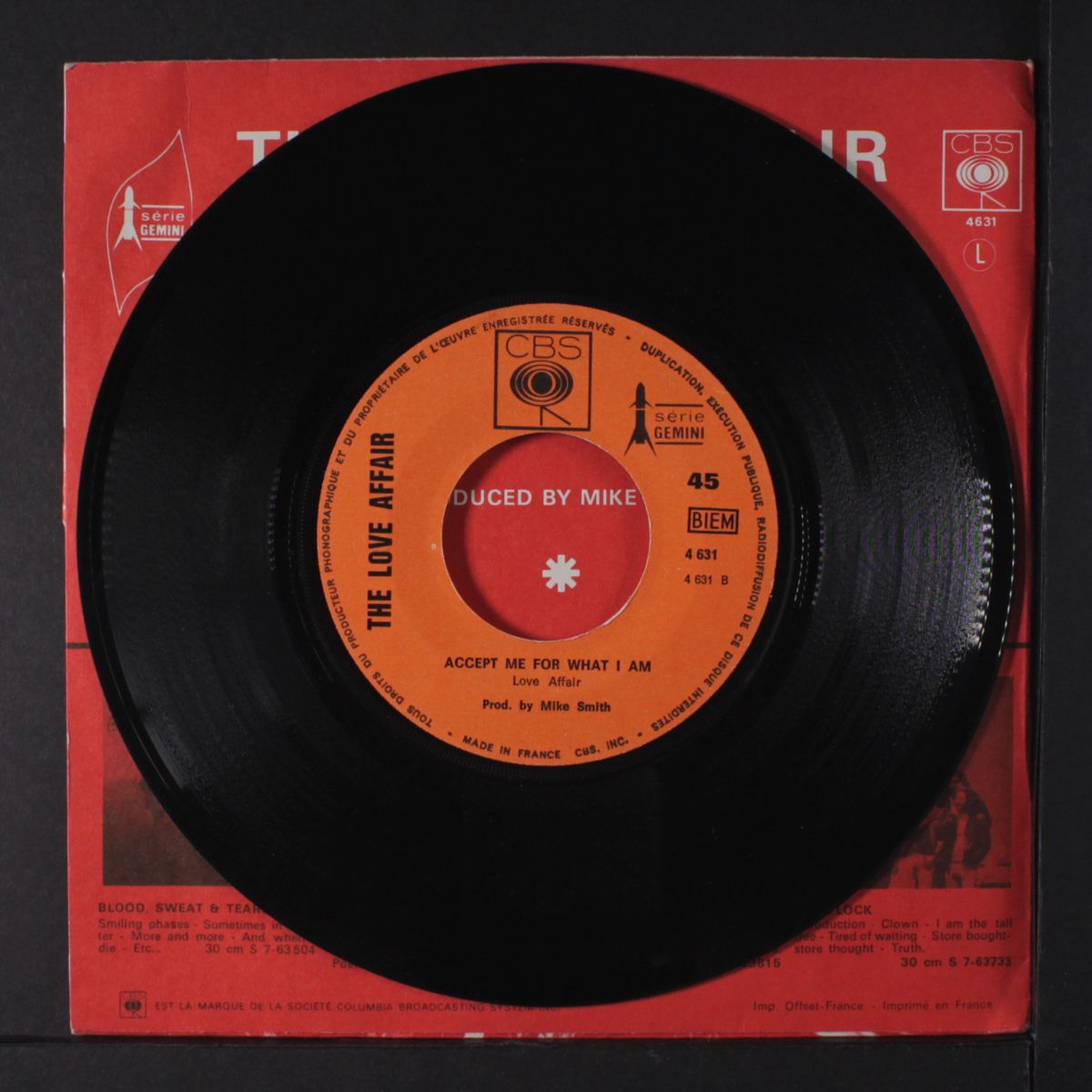 baby i know / accept me for what i am by LOVE AFFAIR