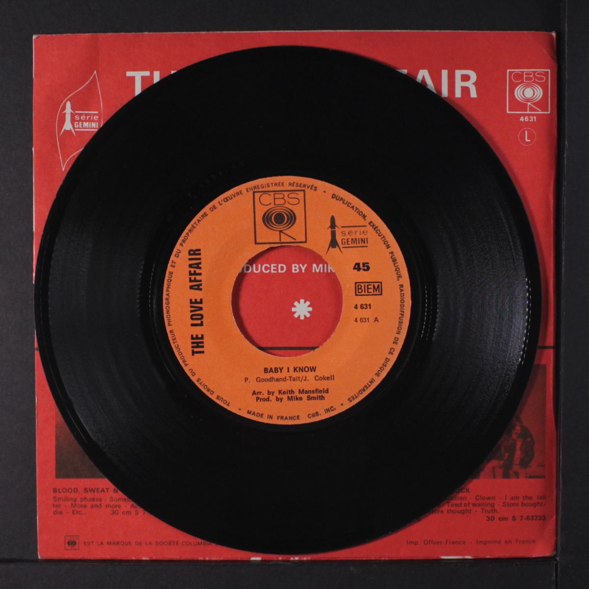 baby i know / accept me for what i am by LOVE AFFAIR