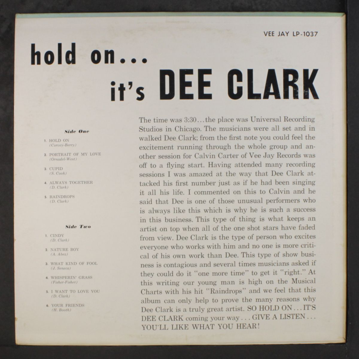 hold on...it's dee clark by DEE CLARK
