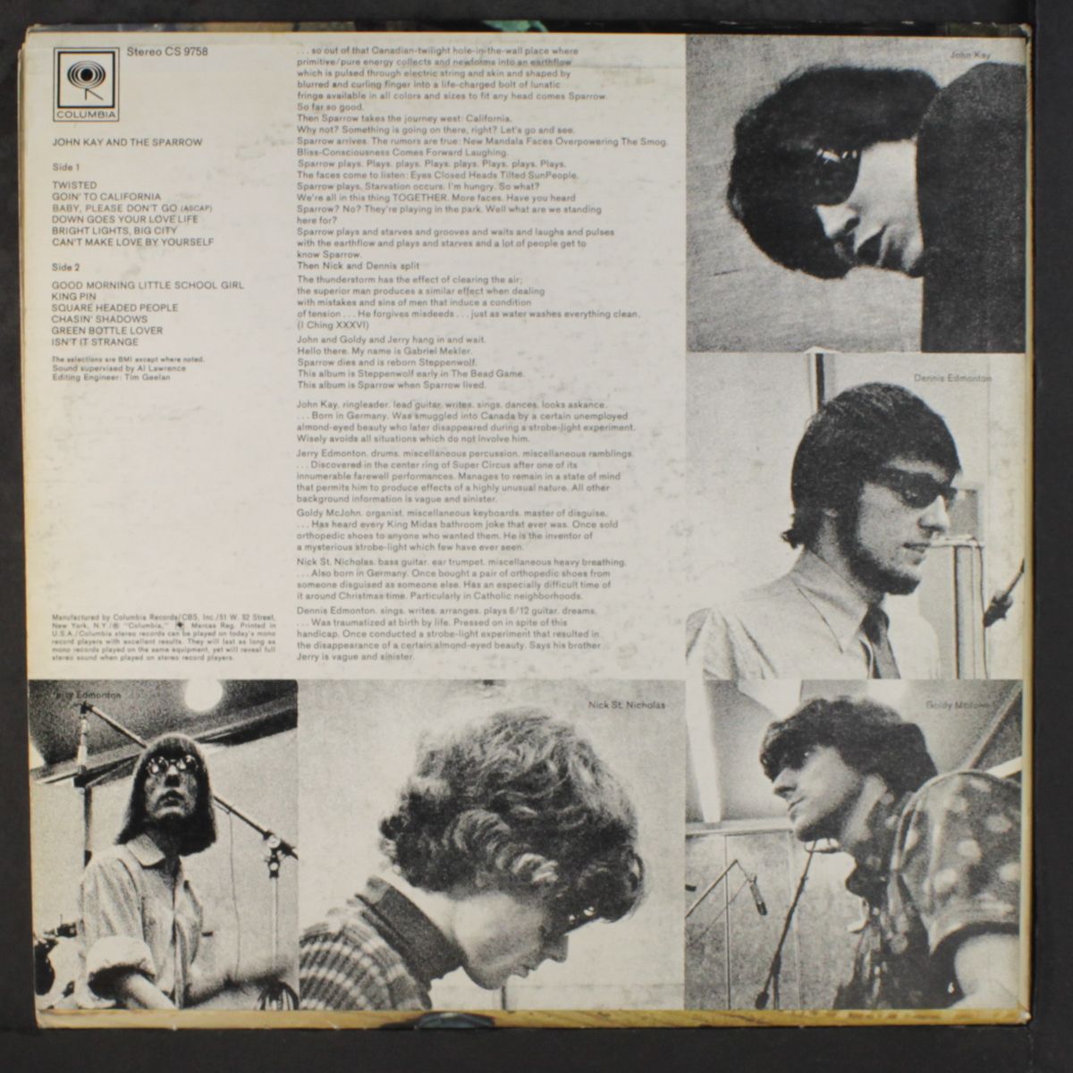 john kay & the sparrow by JOHN KAY & SPARROW