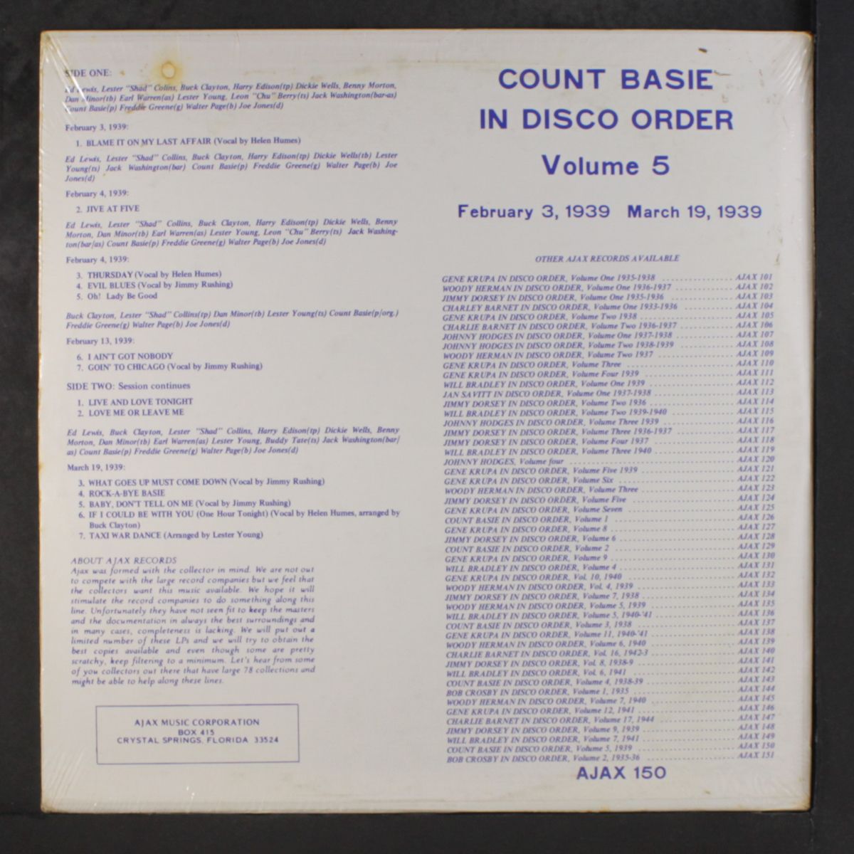 in disco order, vol. 5 by COUNT BASIE