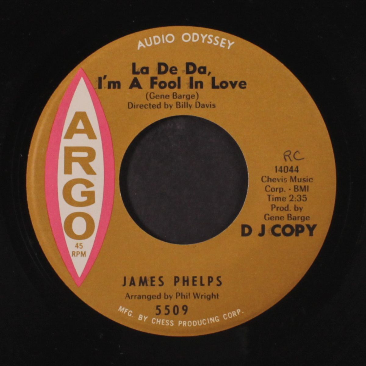 wasting time / la de da, i'm a fool by JAMES PHELPS